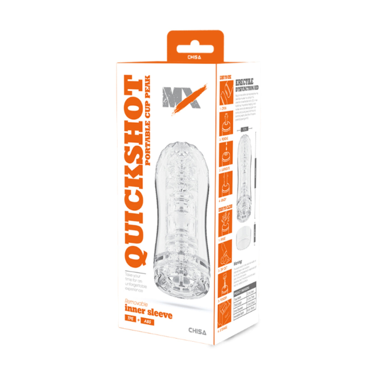 MX Quickshot Portable Peak Cup in retail packaging