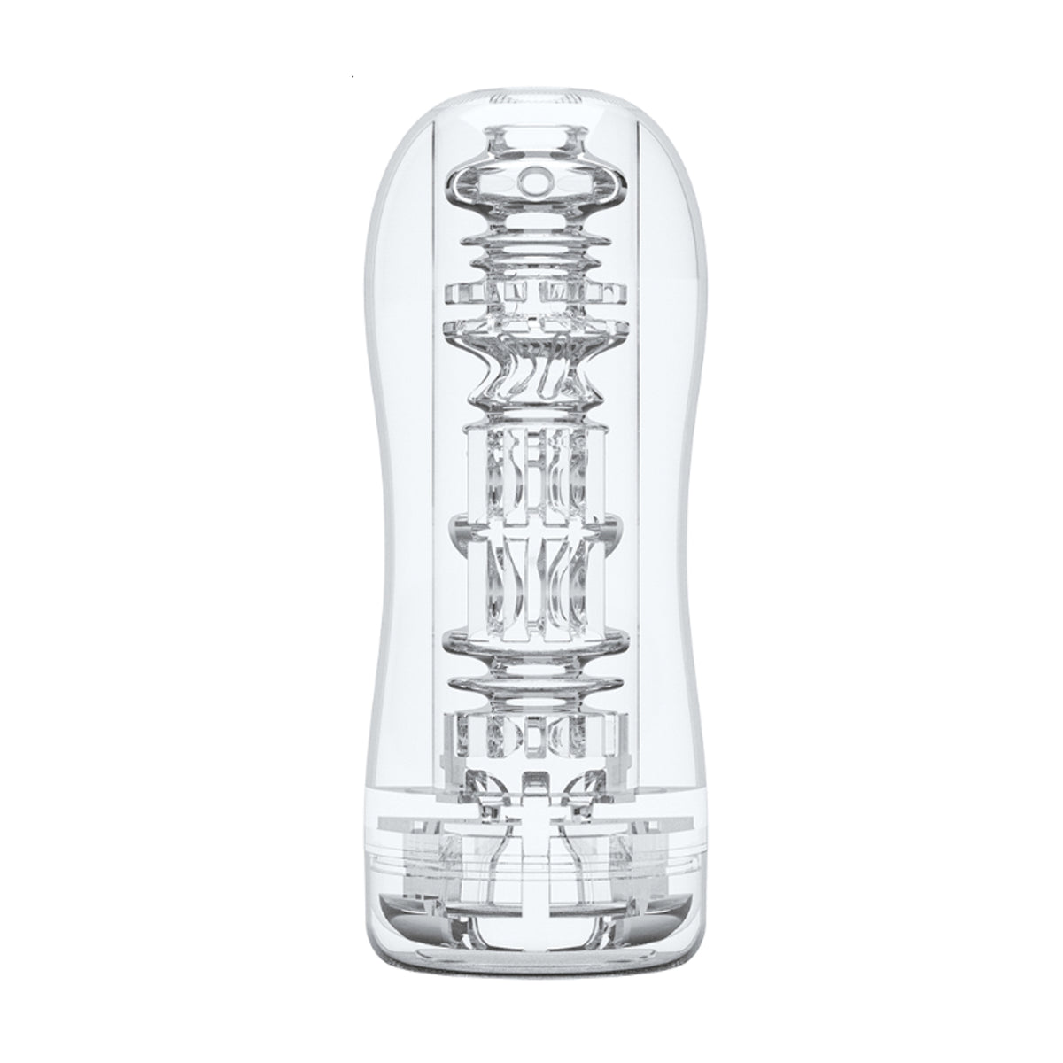 Clear stroker showing raised internal rings