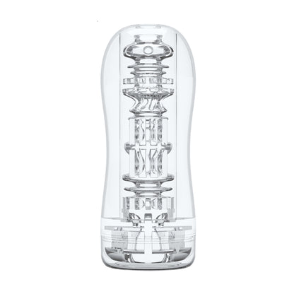 Clear stroker showing raised internal rings
