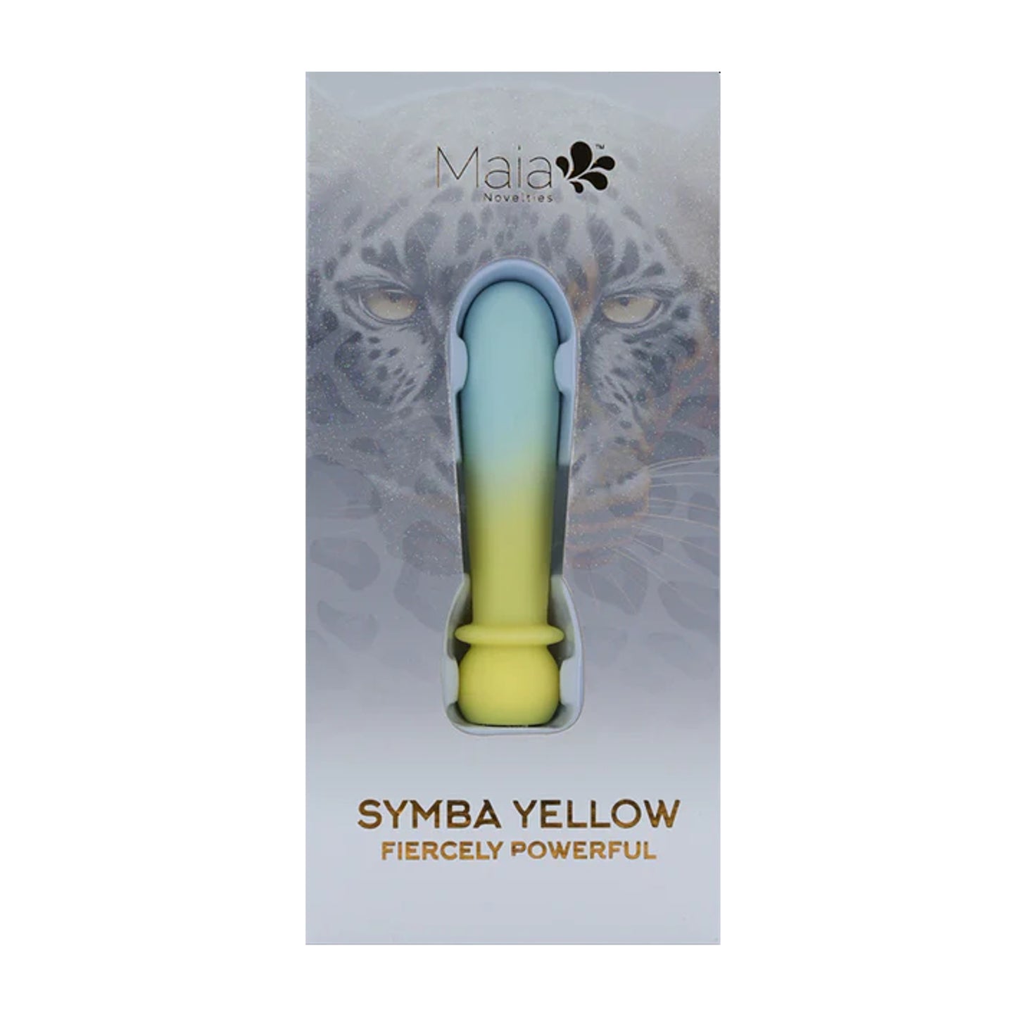 Maia Symba Smooth Flexible Bullet Yellow retail packaging