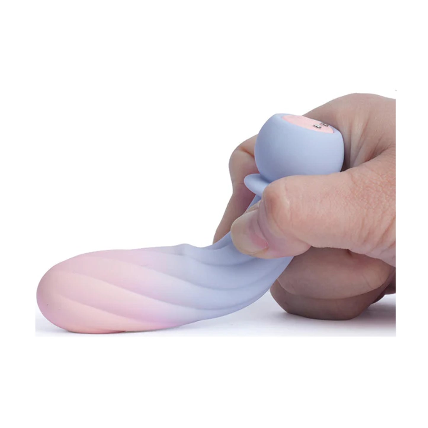 Flexible swirl bullet bent in hand showing movement
