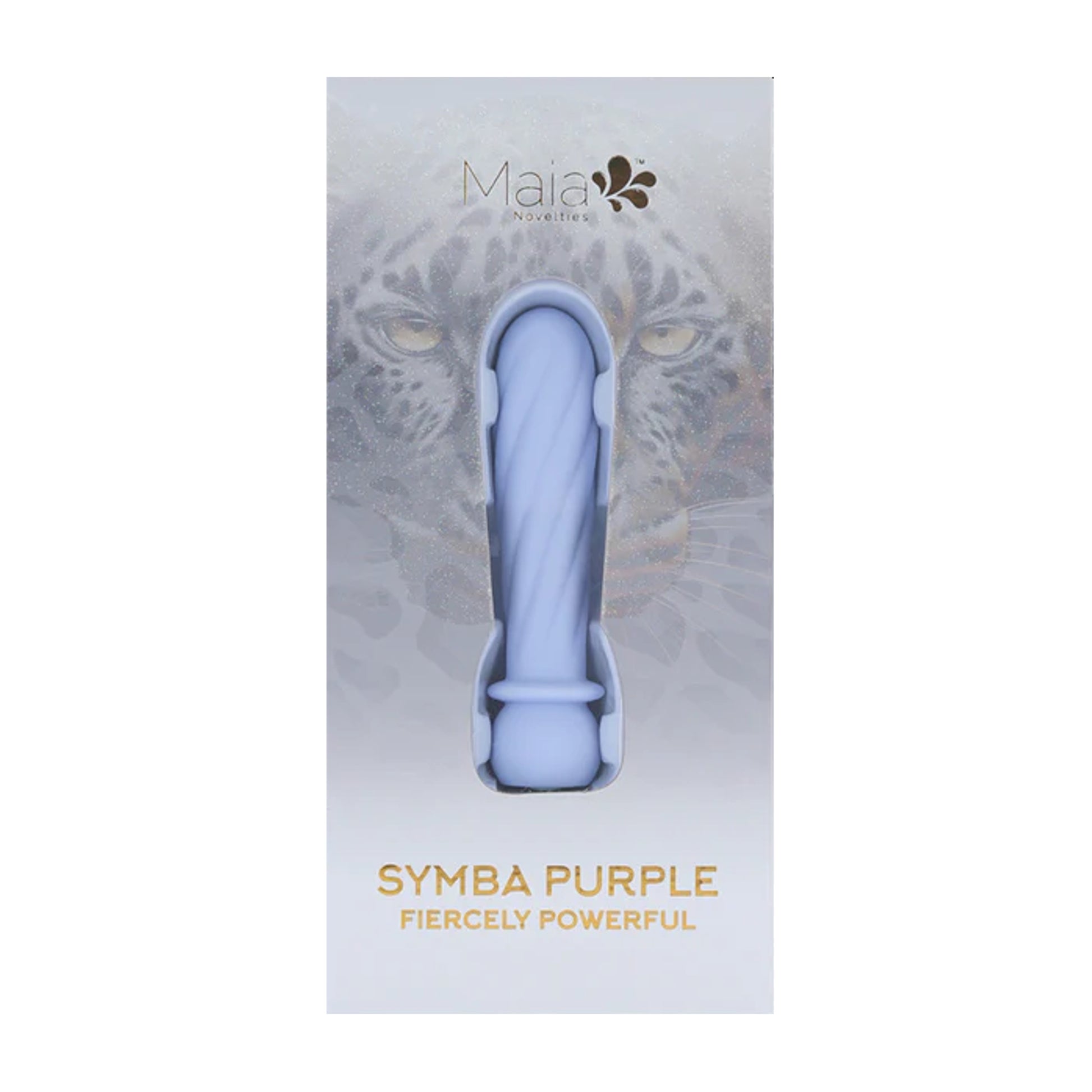 Maia Symba Swirl Flexible Bullet Purple retail packaging