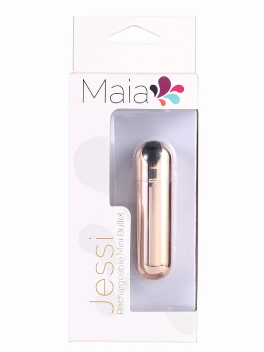 Maia Jessi USB Mini Bullet Vibrator Rose Gold