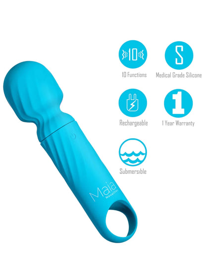 Maia Vibelite Dolly Mini Wand Vibrator Blue