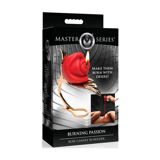 Master Series Burning Passion Rose Candle & Holder retail packaging