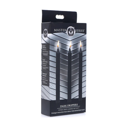 Master Series Dark Drippers Fetish Candles 3 Pack in retail packaging