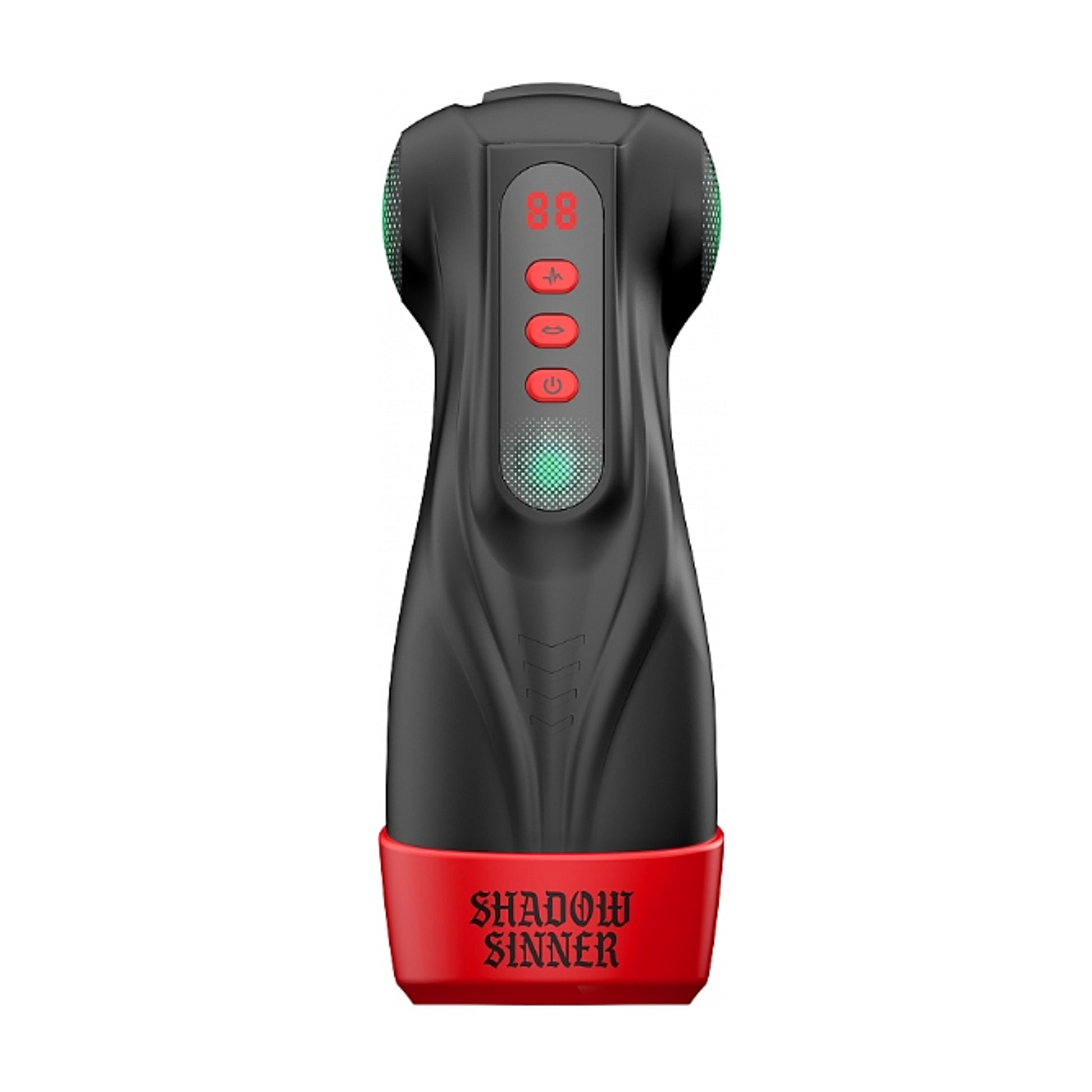 Front view of masturbator showing overall design