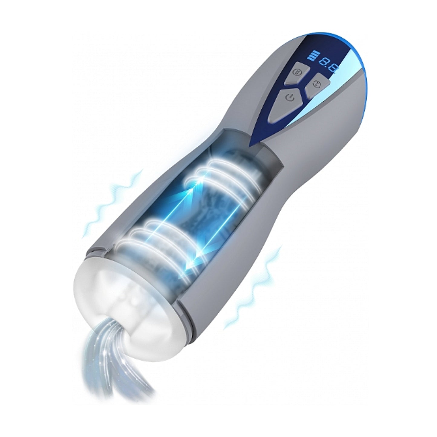 Side view highlighting internal functions and structure