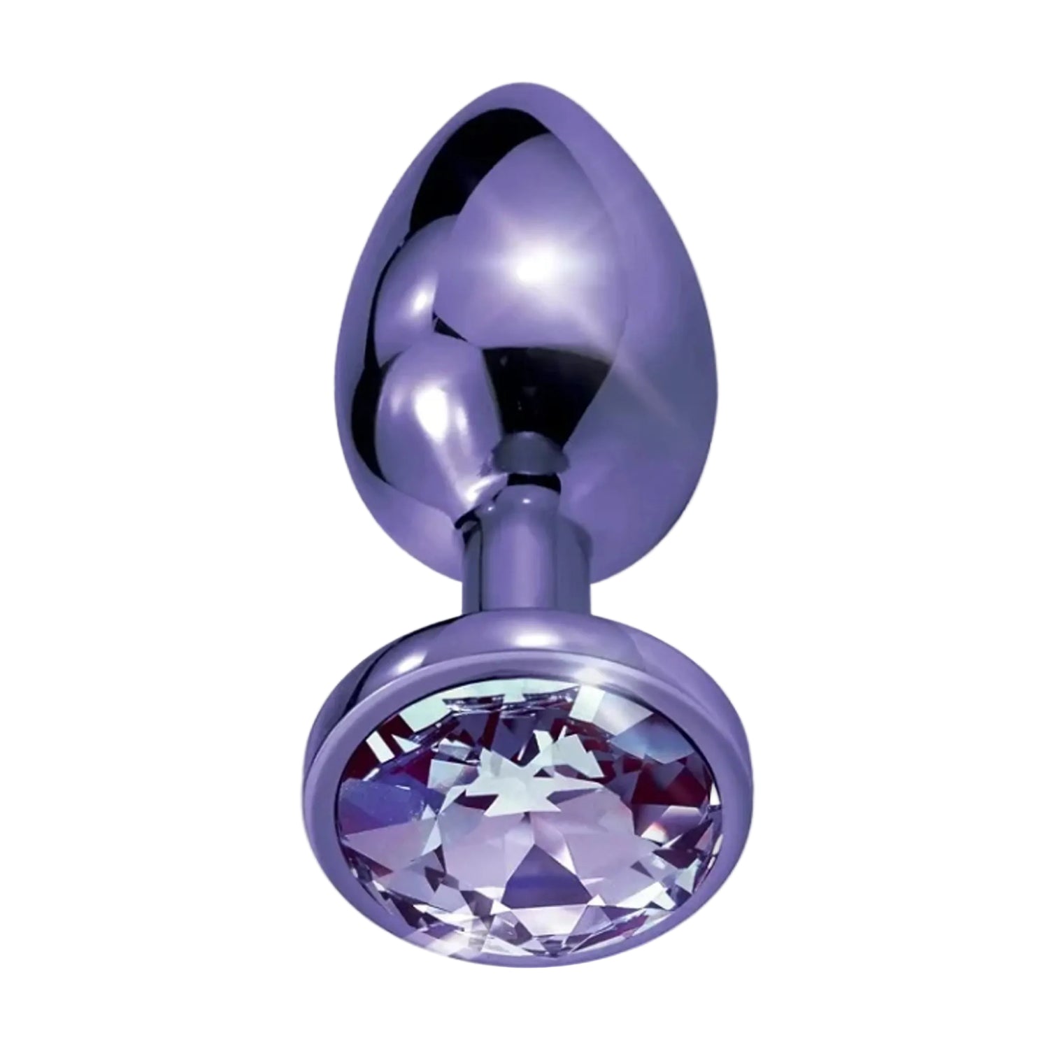 Metal Round Anal Plug Purple Large product view