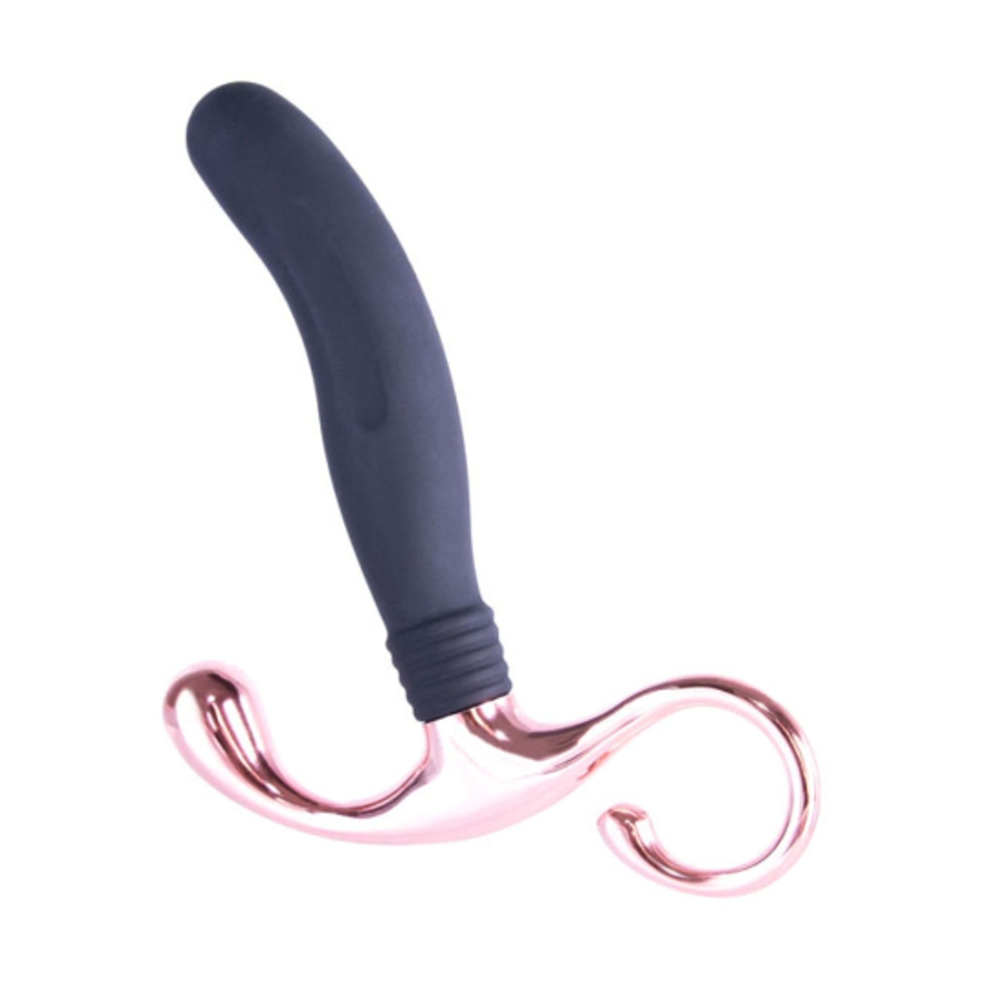 Silicone Prostate Plug Black angled view