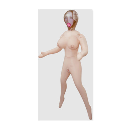 Full view of inflated Lulu doll showing curvy body design