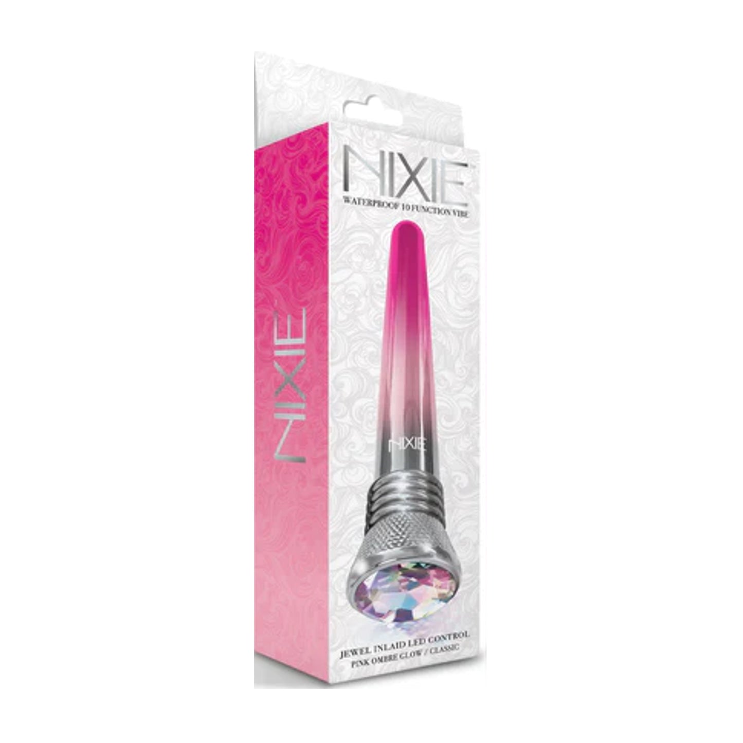 Nixie Jewel Ombre Classic Vibrator Pink retail box