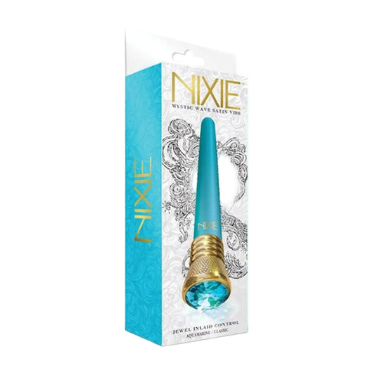 Nixie Mystic Wave Satin Classic Vibrator Aqua retail box