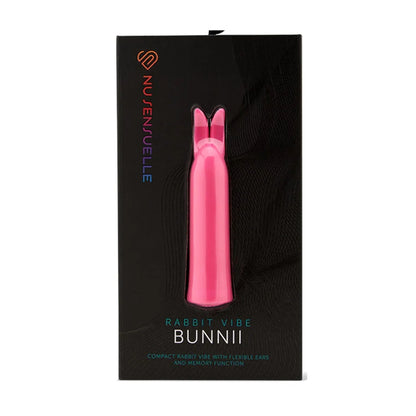 Nu Sensuelle Bunnii Rabbit Vibrator Pink in retail packaging