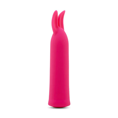 Side view showing curved bunny ears and smooth silicone body