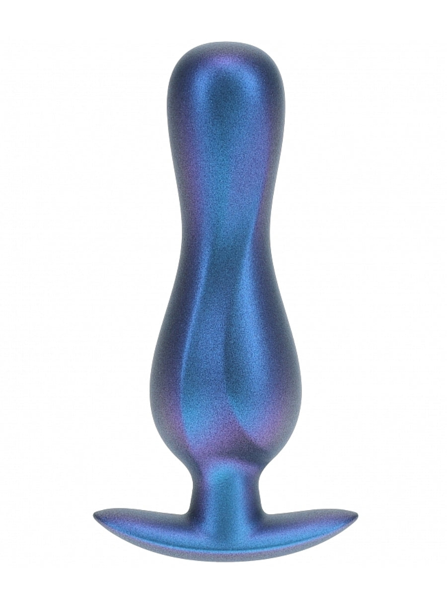 Ouch! Smooth Curvy Silicone Anal Plug Blue 2