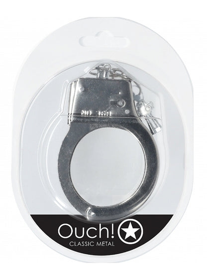 Ouch! Classic Metal Hand Cuffs Chrome