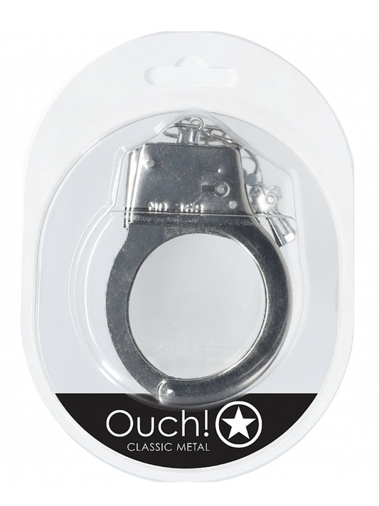 Ouch! Classic Metal Hand Cuffs Chrome