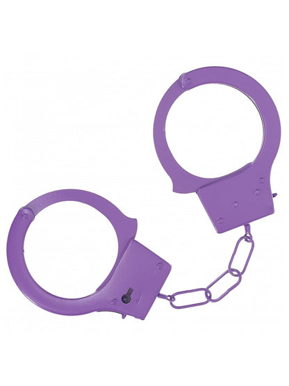 Ouch! Classic Metal Hand Cuffs Purple