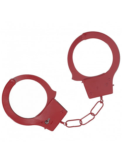 Ouch! Classic Metal Hand Cuffs Red