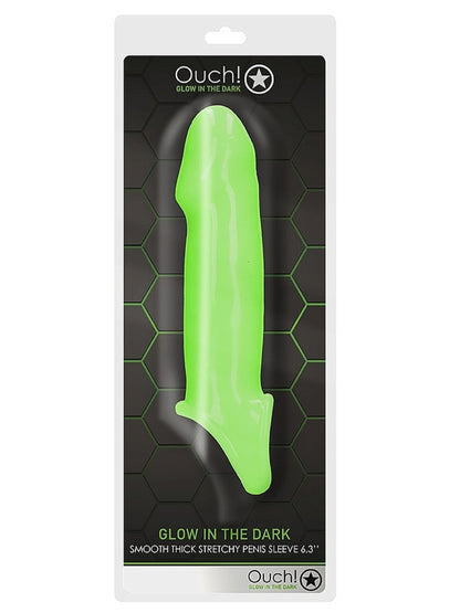 Ouch! Glow In The Dark Smooth Thick Stretchy Penis Sleeve
