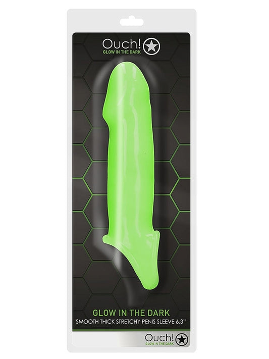 Ouch! Glow In The Dark Smooth Thick Stretchy Penis Sleeve
