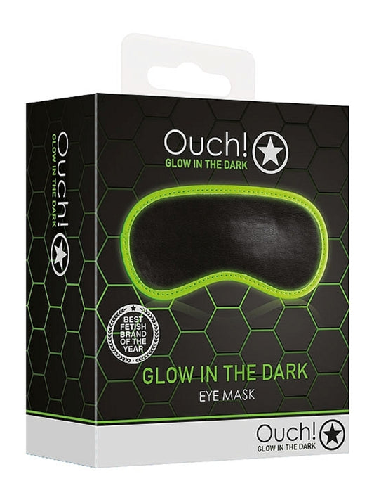 Ouch! Glow In The Dark Bonded Leather Eye Mask