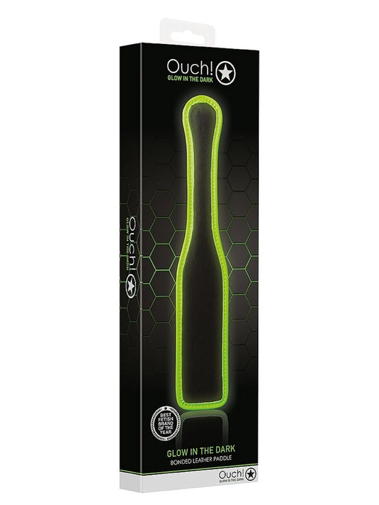 Ouch! Glow In The Dark Bonded Leather Paddle