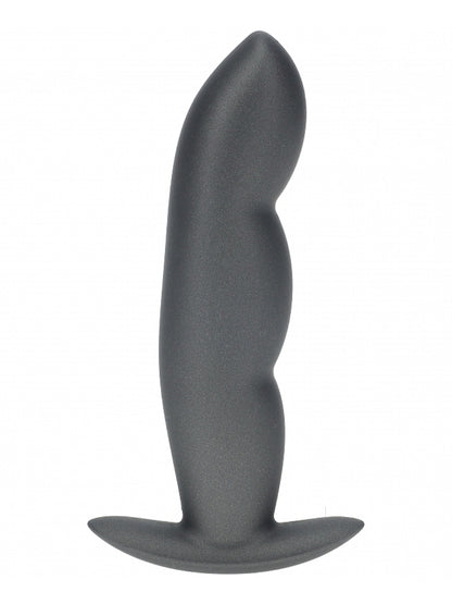 Ouch! Smooth Finger Silicone Anal Plug Gunmetal