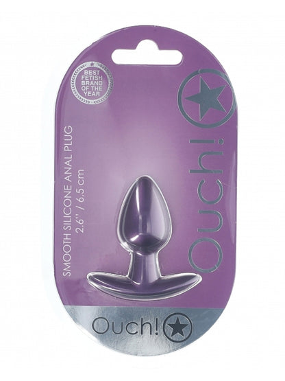 Ouch! Smooth Silicone Anal Plug Small Purple