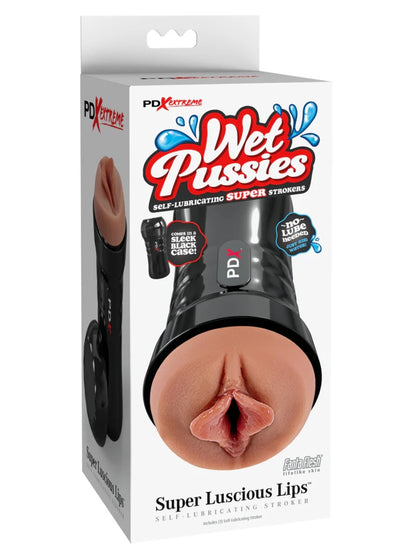 PDX Extreme Wet Pussies Super Luscious Lips Stroker Brown