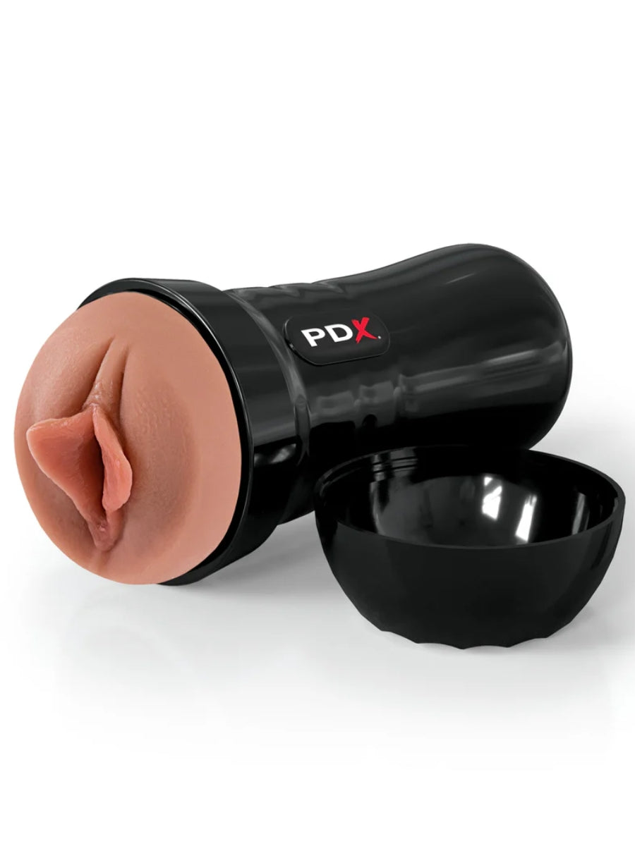 PDX Extreme Wet Pussies Super Luscious Lips Stroker Brown