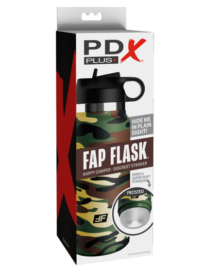 PDX Plus Fap Flask Happy Camper Frosted