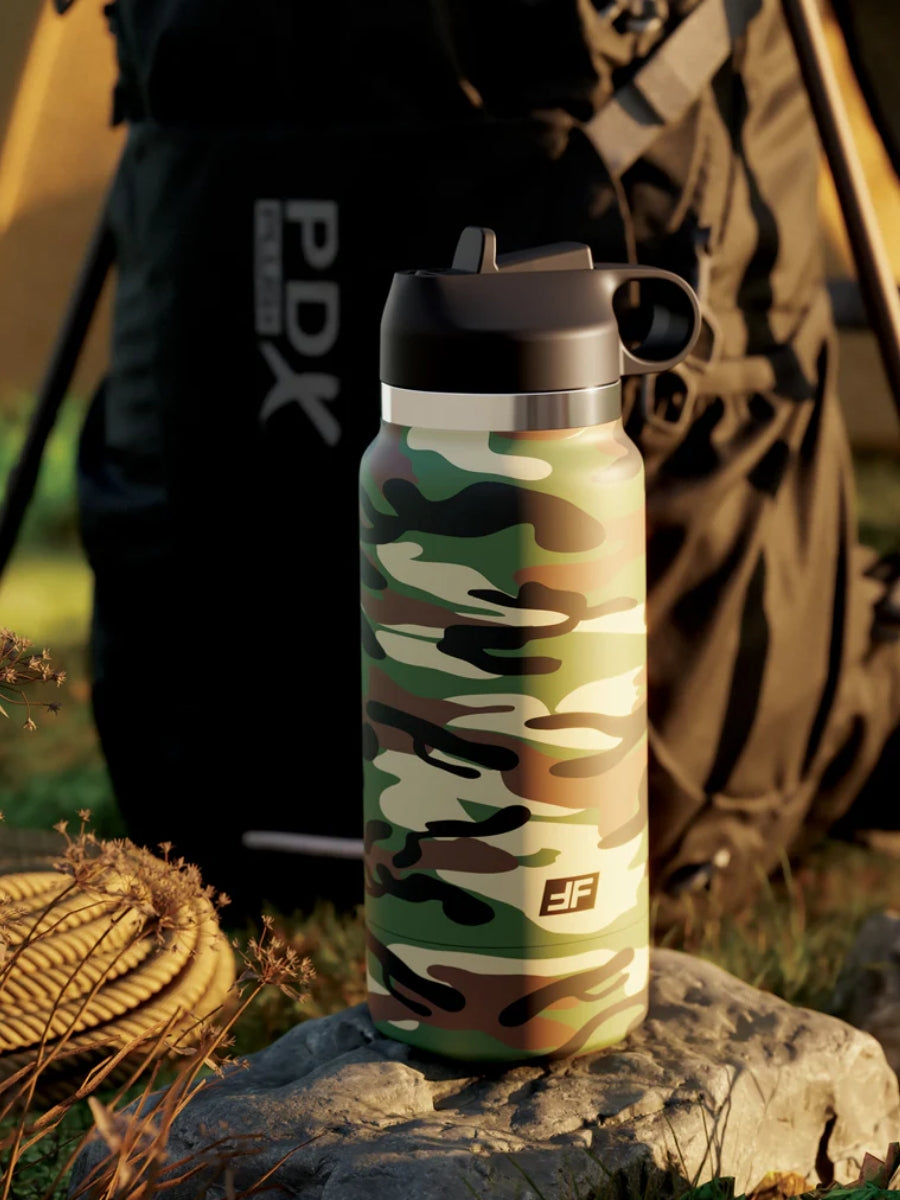 PDX Plus Fap Flask Happy Camper Frosted