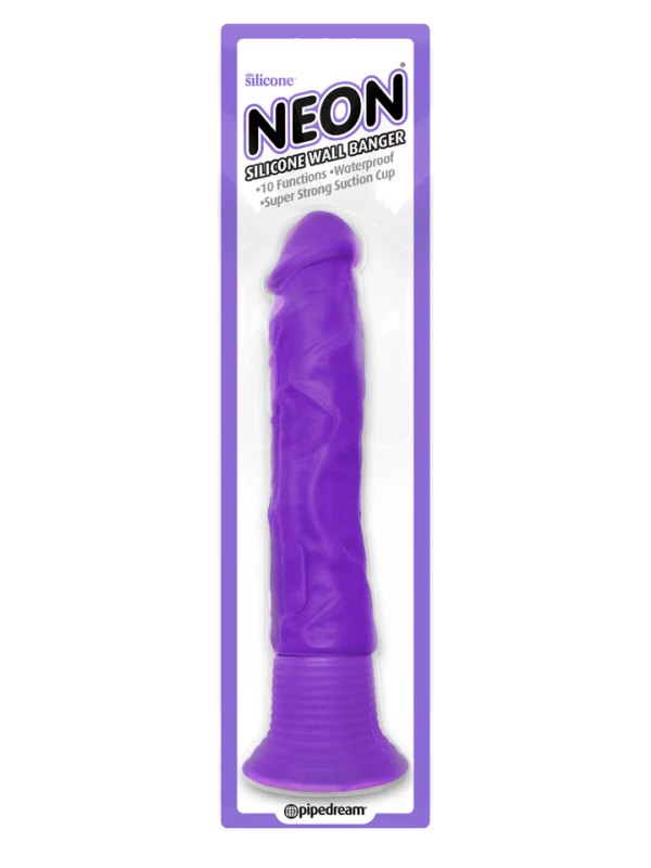 Pipedream Neon Silicone Wall Banger Penis Vibrator 1