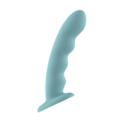 Curved dildo showing three smooth waves along the shaft