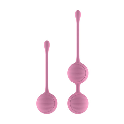 Pink single and dual Kegel ball exercise trainers