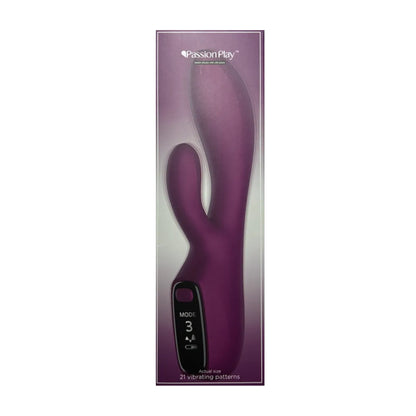 Passion Play LED Rabbit Vibrator Purple in retail packaging