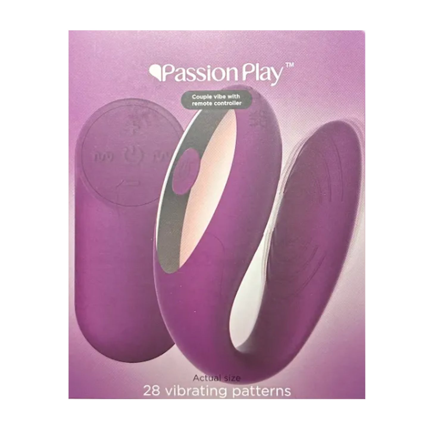 Passion Play Remote Control Couples Vibrator in retail packaging