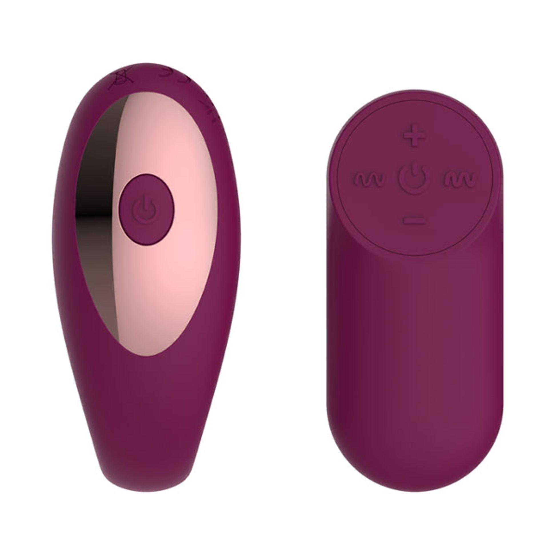 Purple couples vibrator and rechargeable wireless remote