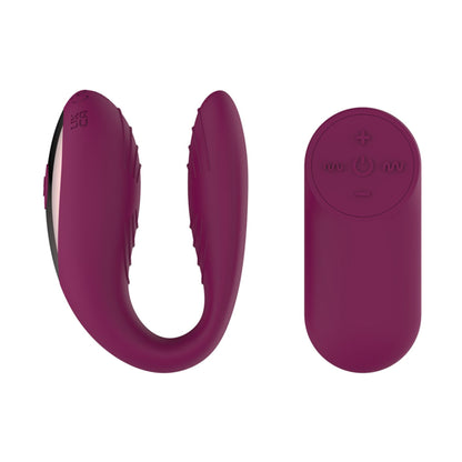 Side view showing curved vibrator and textured contact areas