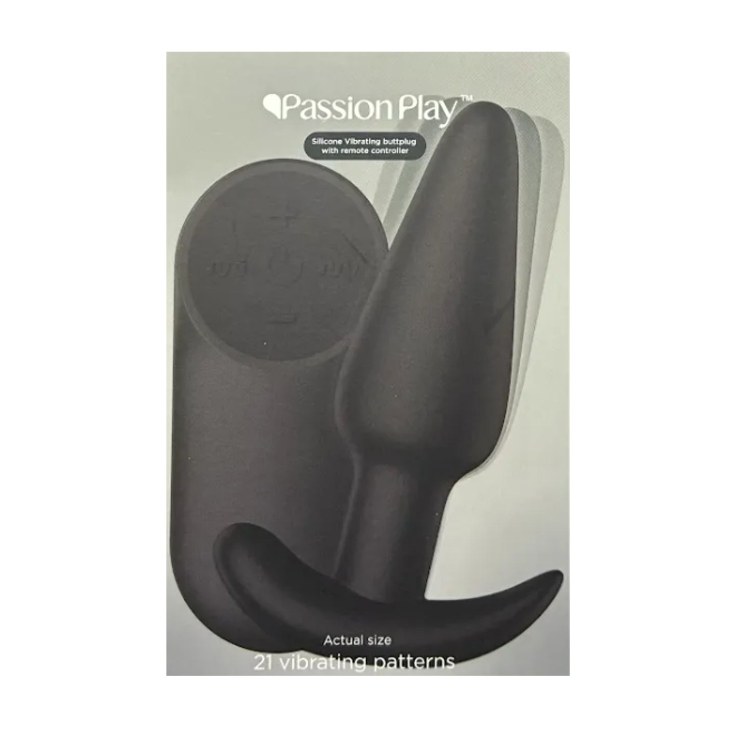 Passion Play Remote Control Vibrating Anal Plug in packaging