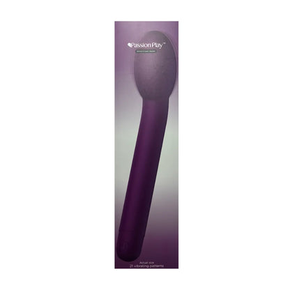 Passion Play Silicone G-Spot Vibrator Purple in retail packaging