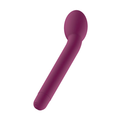 Angled rear view showing smooth purple silicone finish
