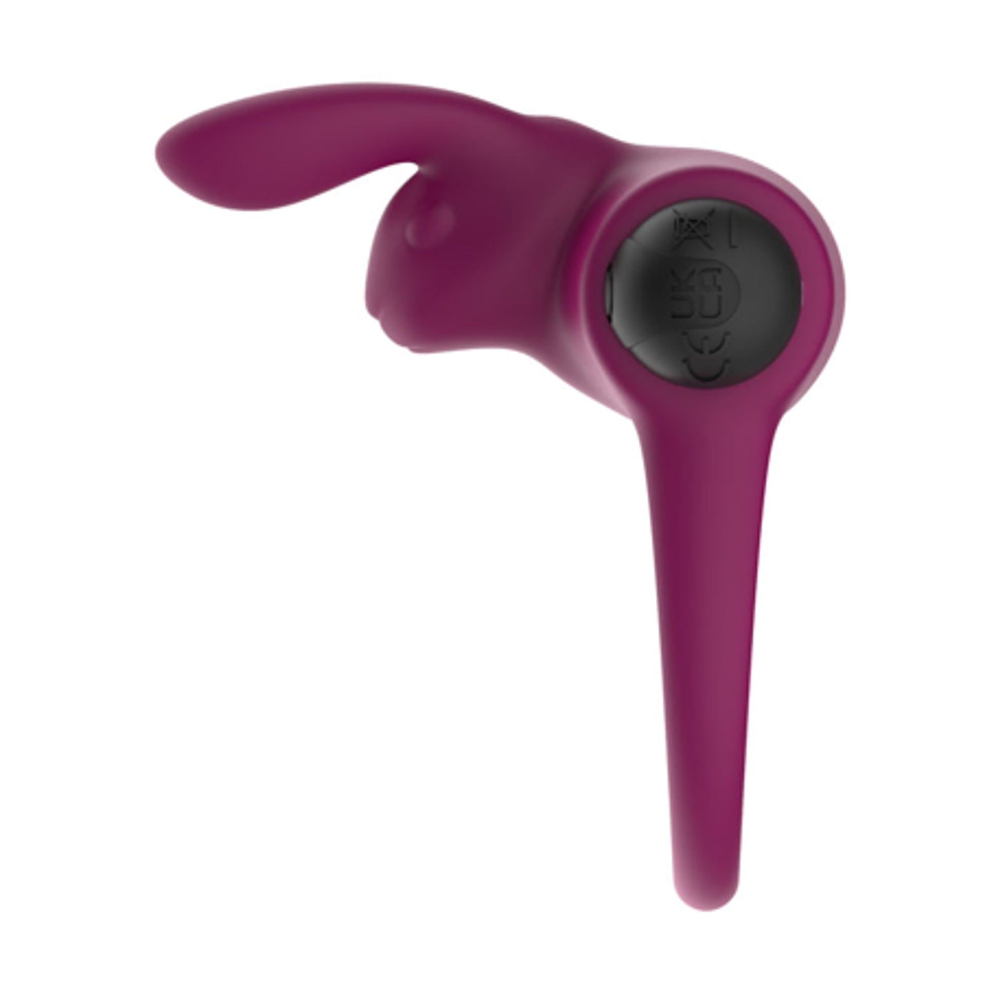 Side view showing rabbit ears and vibrating motor