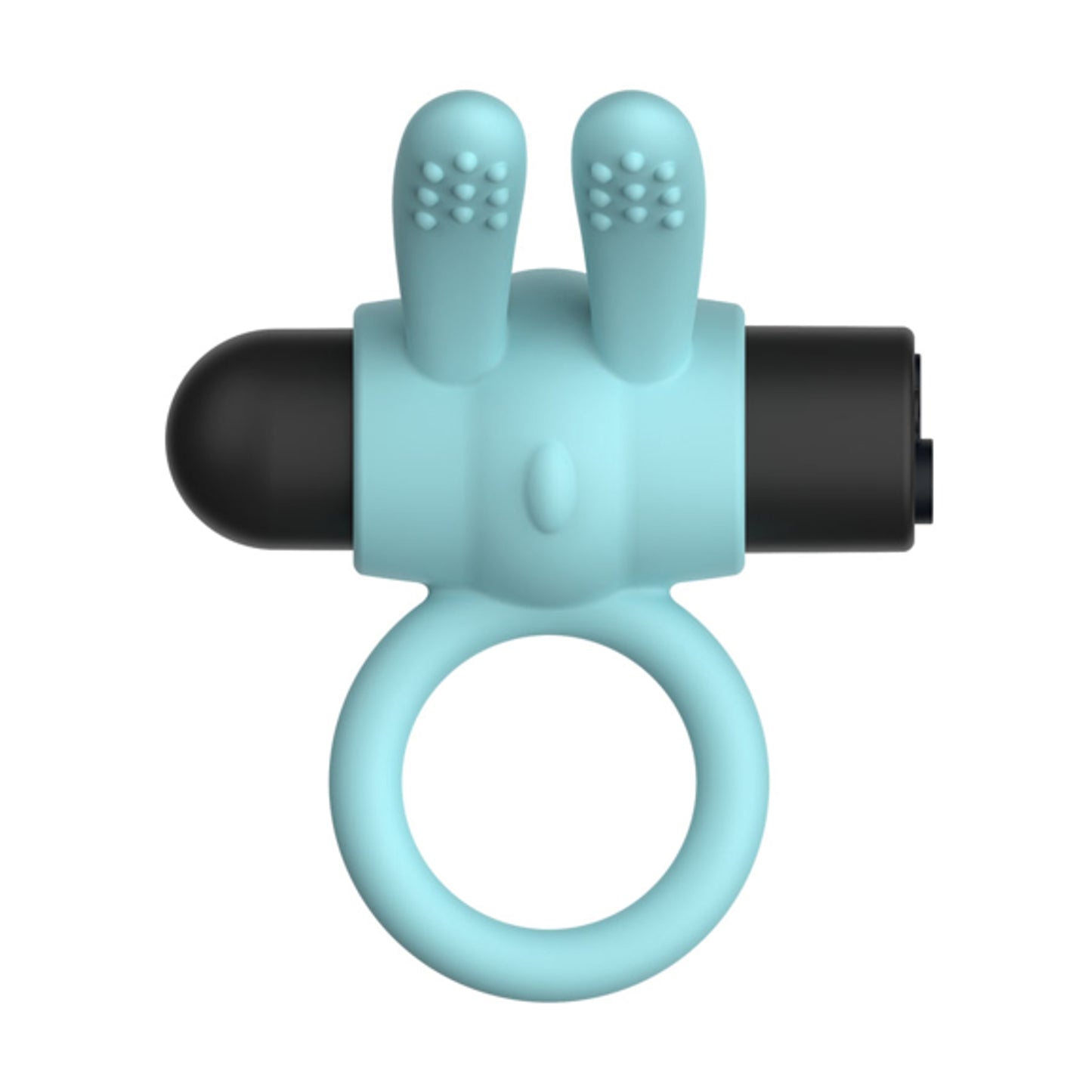 Front view showing textured rabbit ears and silicone ring