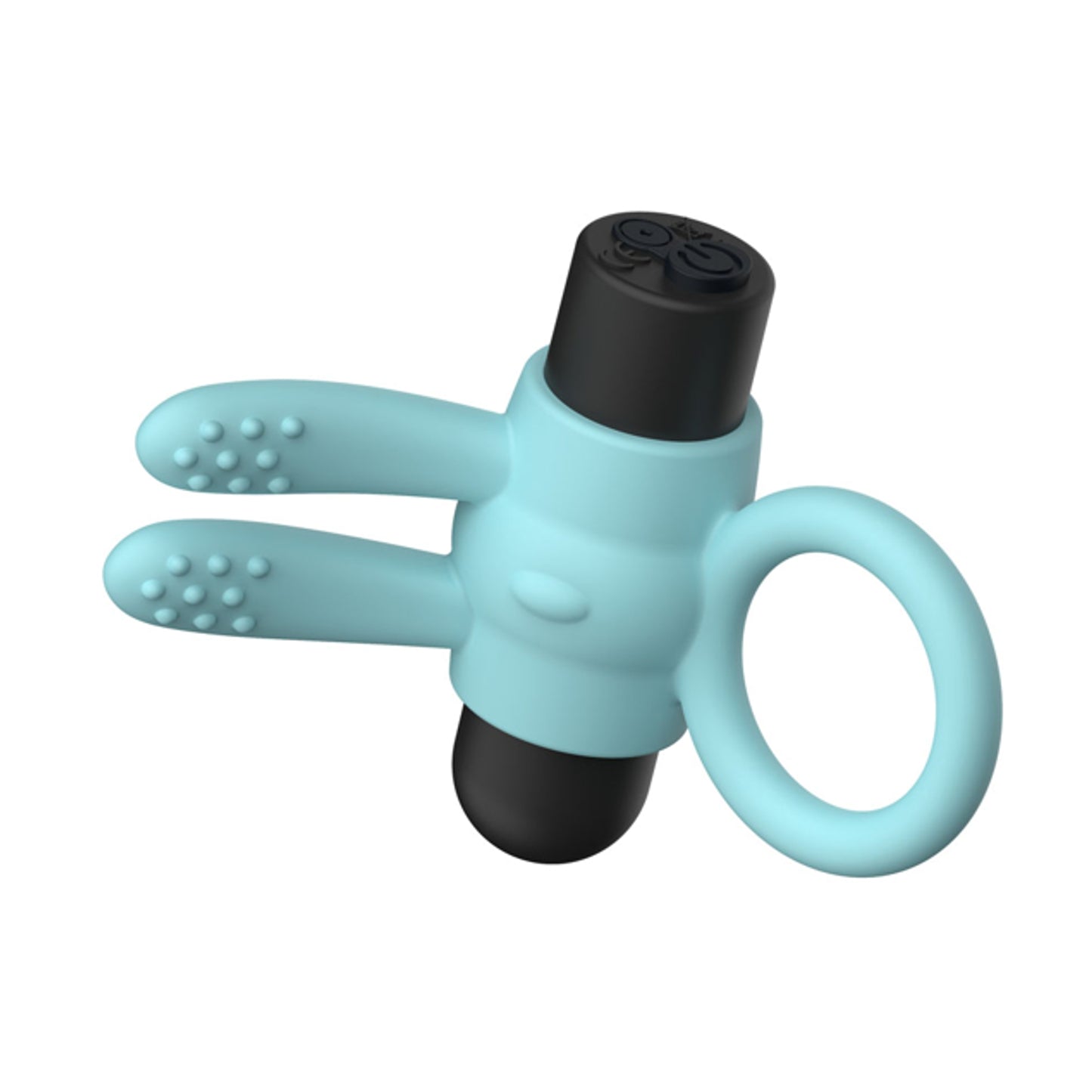 Side view showing flexible ring and textured rabbit ears