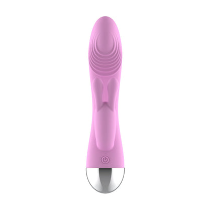 Front view showing ripple texture and clitoral stimulator