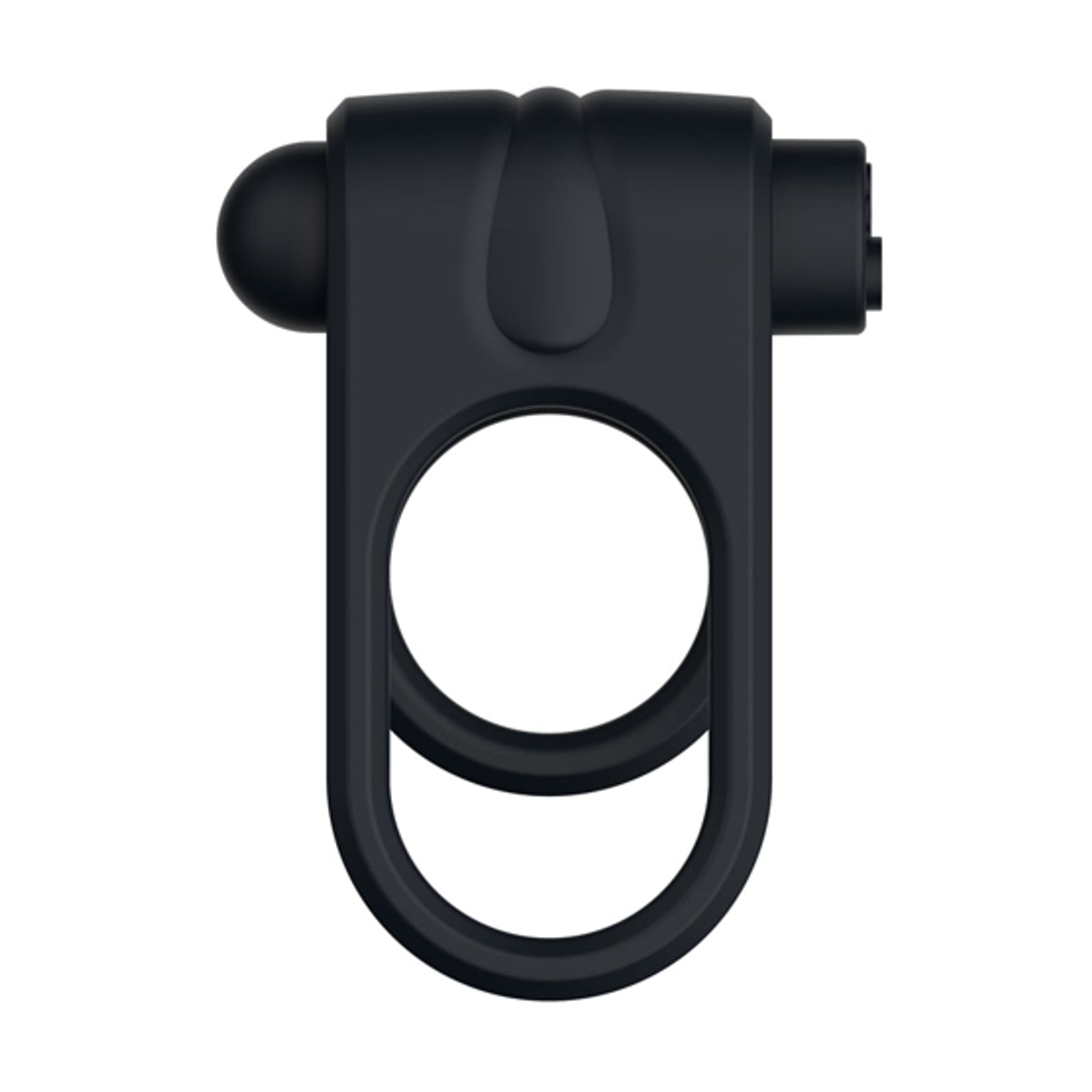Front view showing black silicone dual ring design