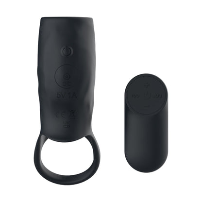 Rear view showing cock ring sleeve and power button